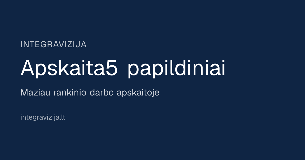 Išmanusis banko išrašų importas - instrukcija · Integravizija
